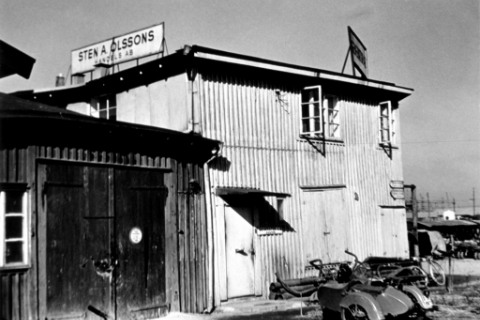 Black and White photo of Sten A Olssons first office